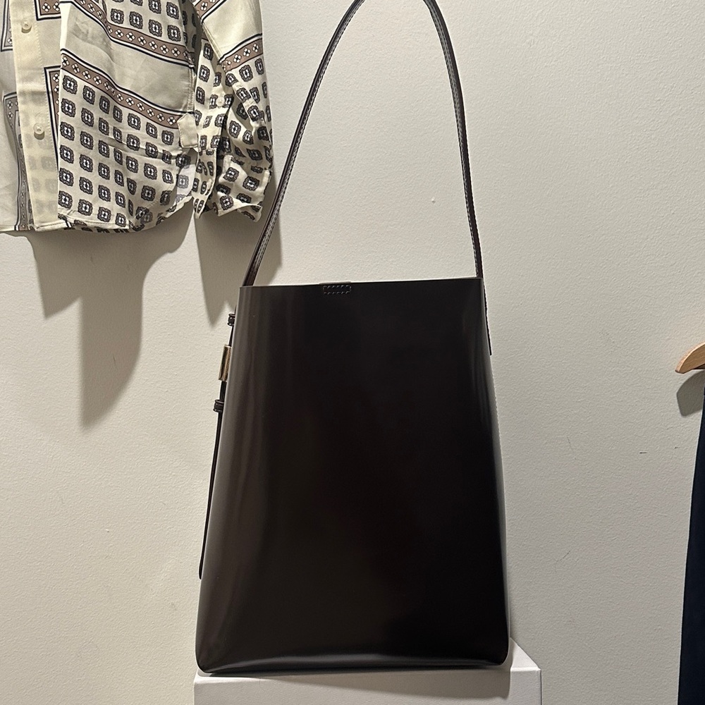 J. Crew Elegant Edie Brown  Leather Tote Bag